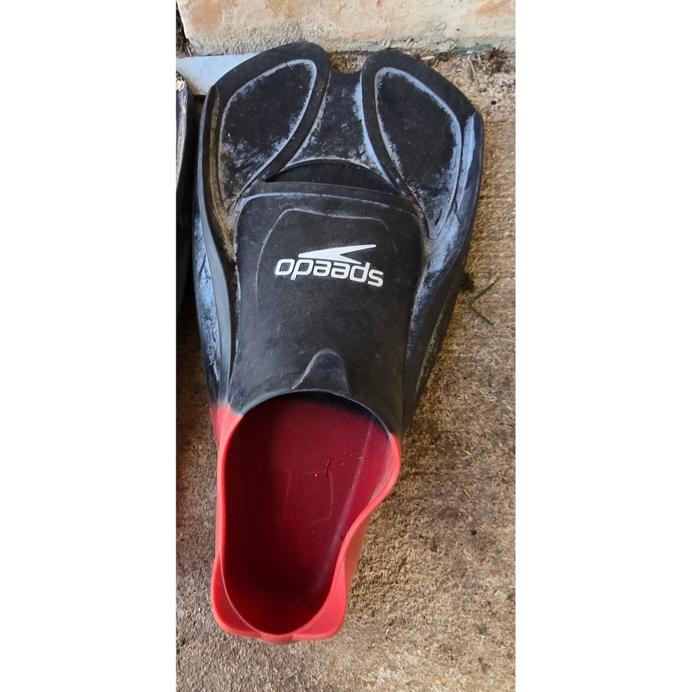 Speedo Biofuse Training Fin replacemennt Swim Flippers Size 9-10 Black Red Blade